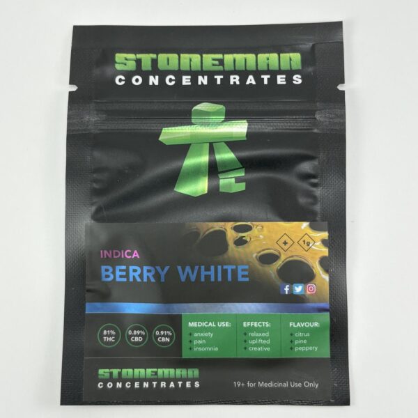 Stoneman Concentrates: Indica Berry White Shatter