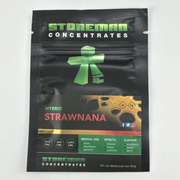 Stoneman Concentrates: Hybrid Strawnana Shatter